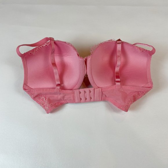 NWOT Victoria's Secret Bra 32DDD Dream Angels Push-Up Pink Lace B555 - Picture 2 of 7